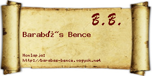 Barabás Bence névjegykártya